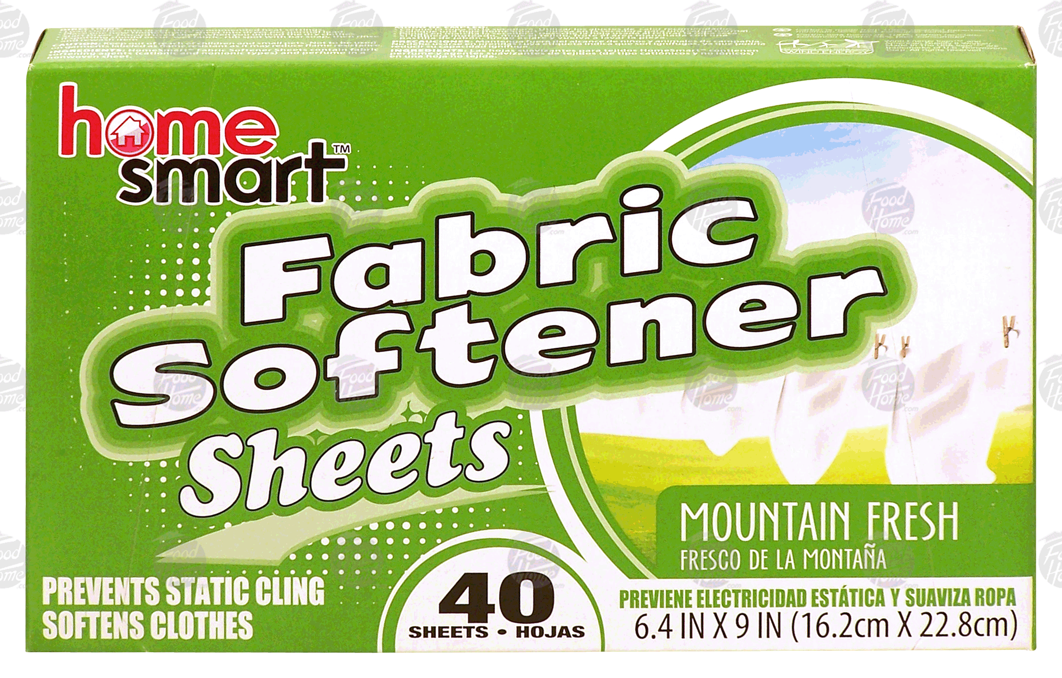 Home Smart  fabric softener sheets, mountain fresh scent Full-Size Picture